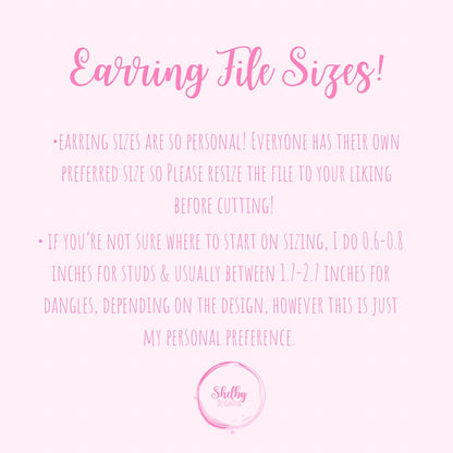 Sunflower Dangle Earrings SVG