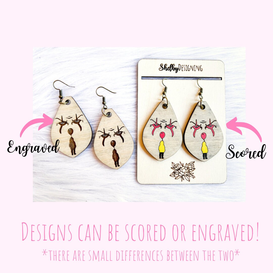 It Inspired Dangle Earrings SVG
