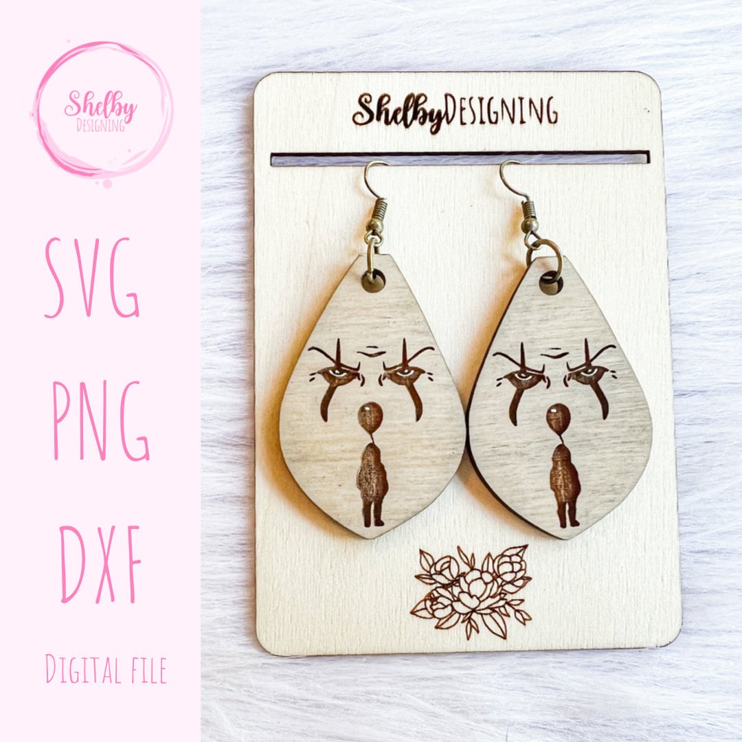 It Inspired Dangle Earrings SVG