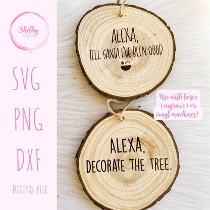 Funny Alexa Christmas Ornament Set SVG