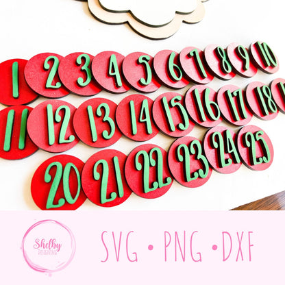 Santa Christmas Countdown Sign SVG
