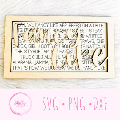 Fancy Like Layered Song Sign SVG