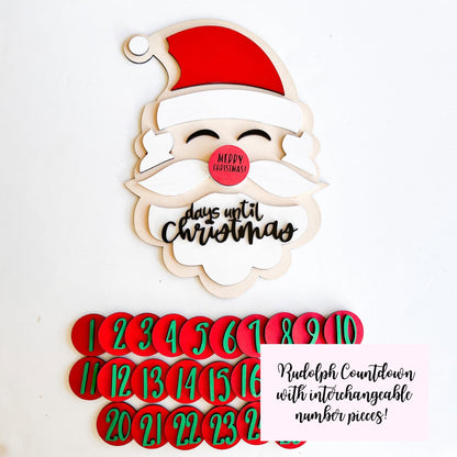 Santa Christmas Countdown Sign SVG