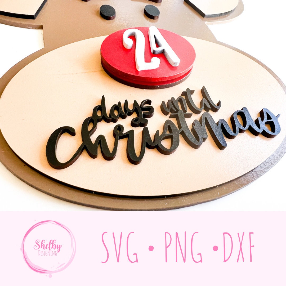 Rudolph Christmas Countdown Sign SVG