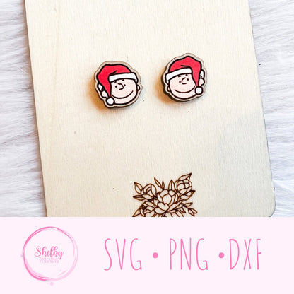 Charlie Brown Christmas Stud Earrings SVG