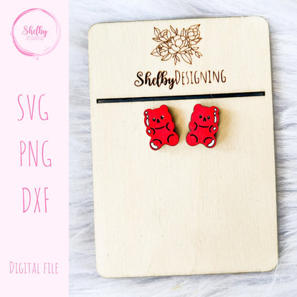 Gummy Bear Inspired Stud Earring SVG