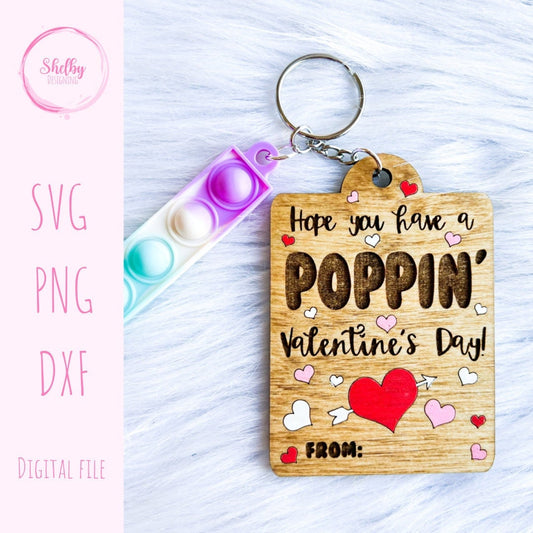 Glowforge Valentines Day Poppin' Card SVG