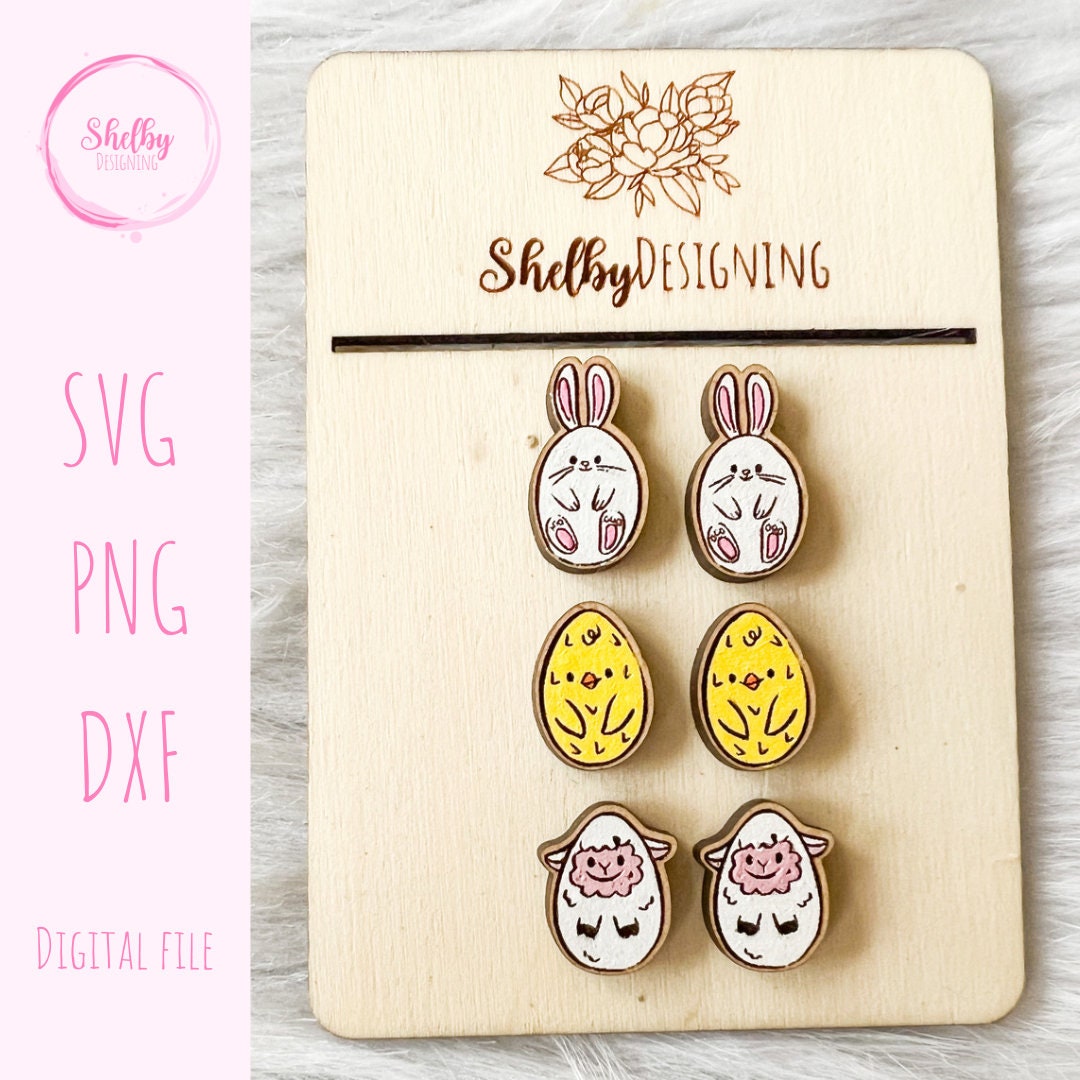 Easter Egg Stud Bundle Earrings SVG