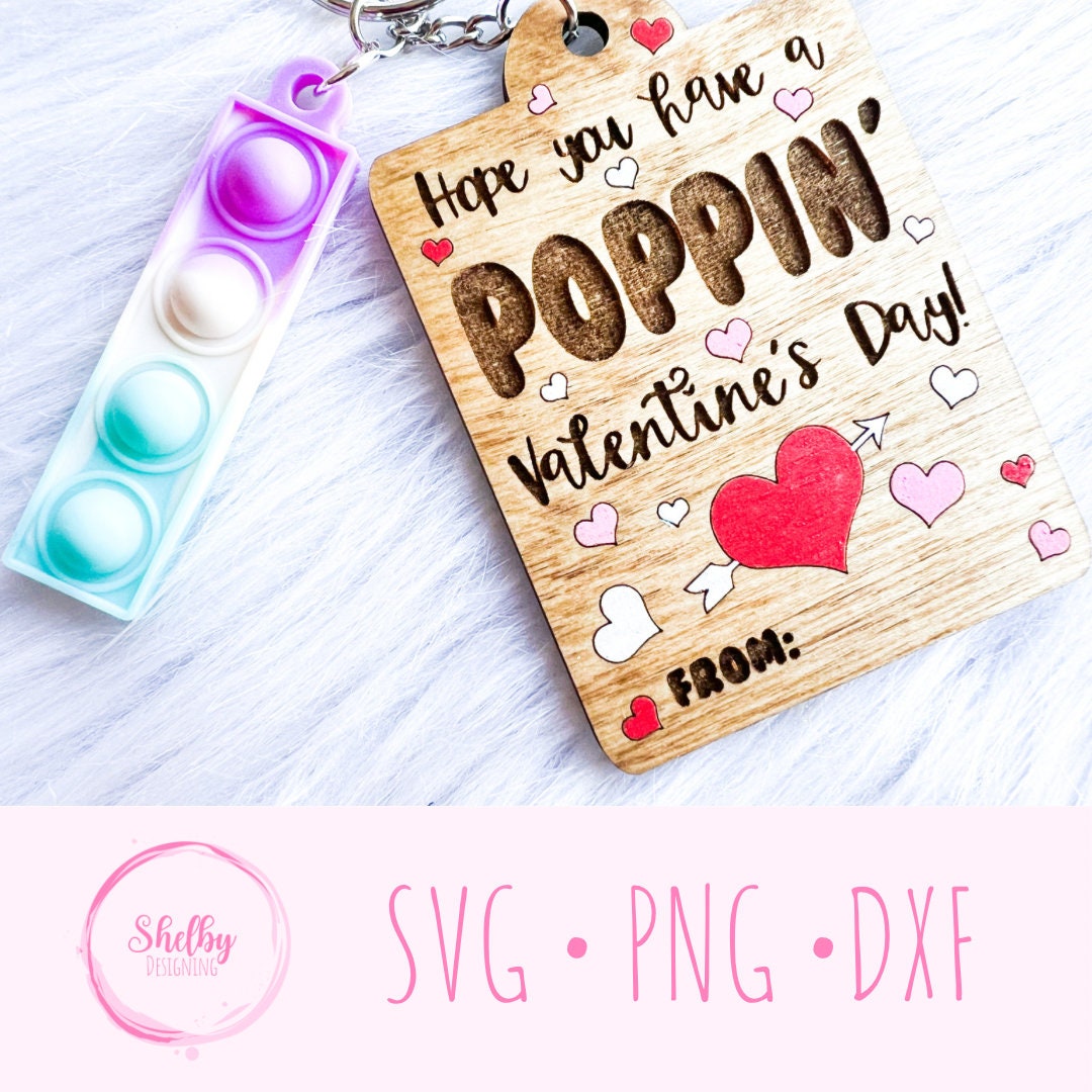 Glowforge Valentines Day Poppin' Card SVG