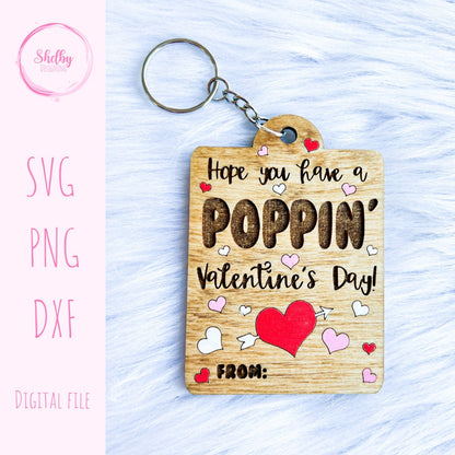Glowforge Valentines Day Poppin' Card SVG