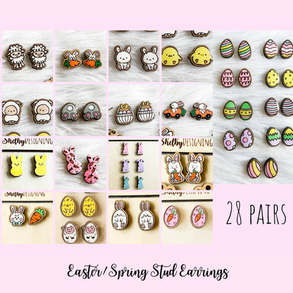 Easter/Spring Stud Earrings Bundle SVG