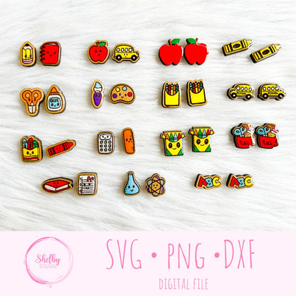 School Stud Earrings Bundle SVG