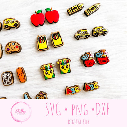 School Stud Earrings Bundle SVG