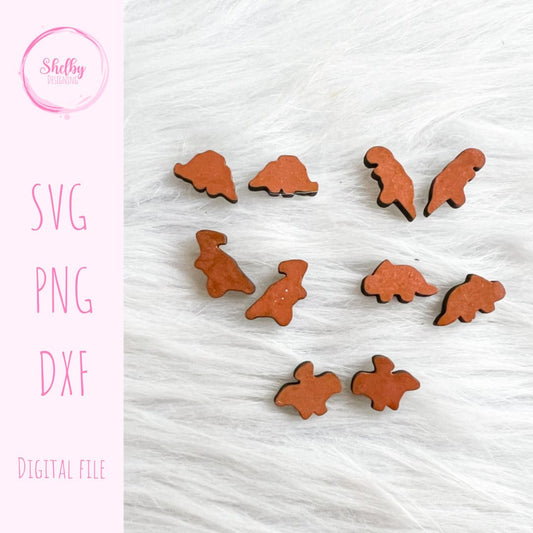 Dino Chicken Nuggies Inspired Stud Earring Bundle SVG