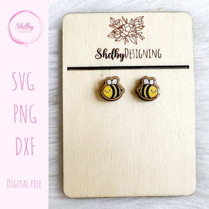 Bumblebee Stud Earrings SVG