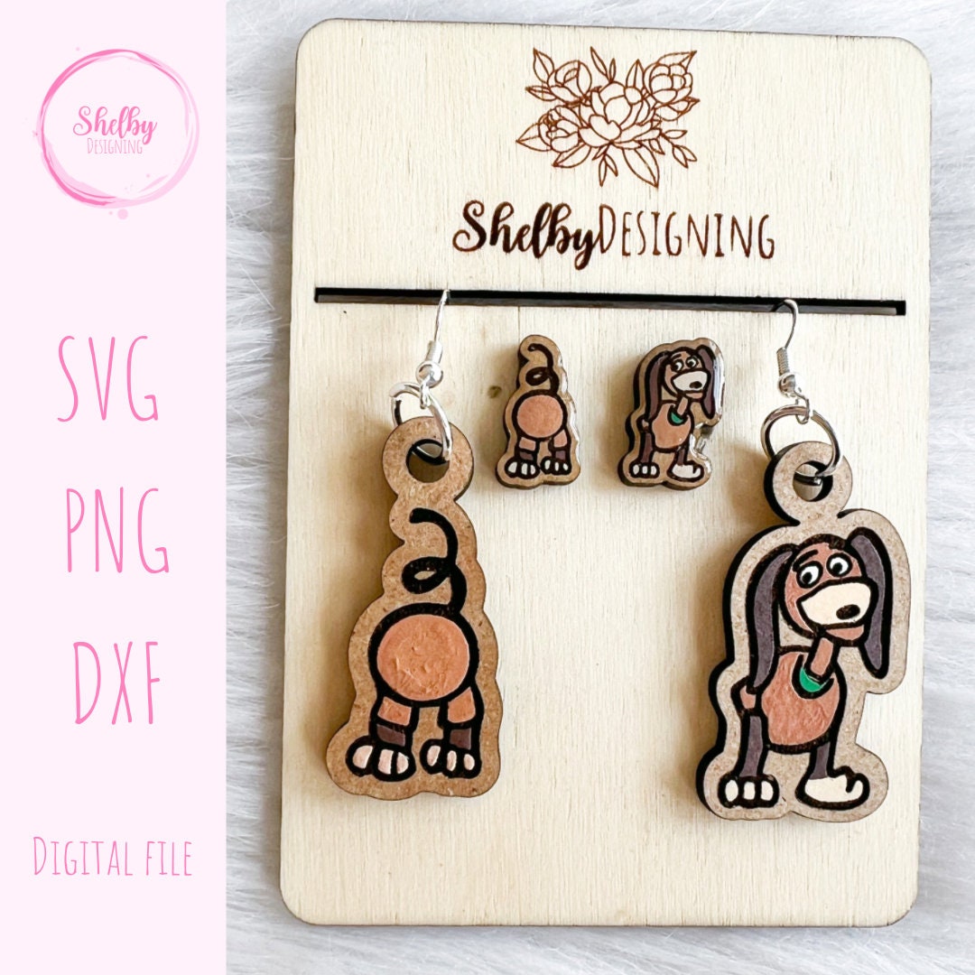 Toy Slinky Wiener Dog Dangle/Stud Earrings SVG – ShelbyDesigning