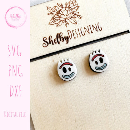 Forky Stud Earrings SVG