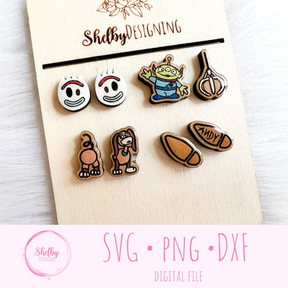 Toy Story Stud Earrings Set SVG