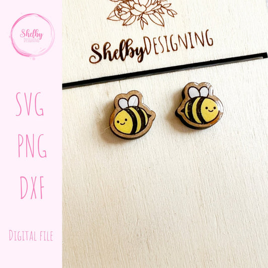 Bumblebee Stud Earrings SVG