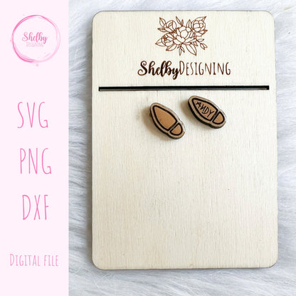 Woody Cowboy Boot Andy Stud Earrings SVG