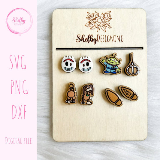 Toy Story Stud Earrings Set SVG