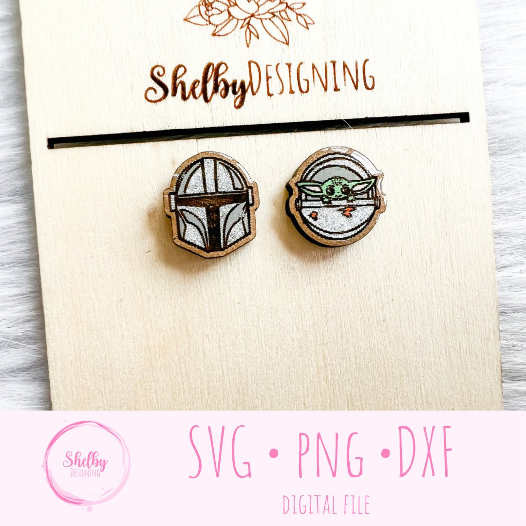 The Child & Mando Stud Earrings SVG