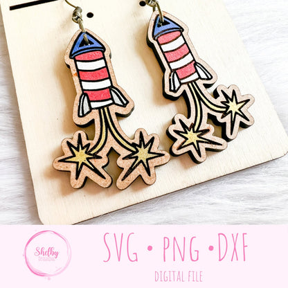 Firecracker Dangle Earrings SVG