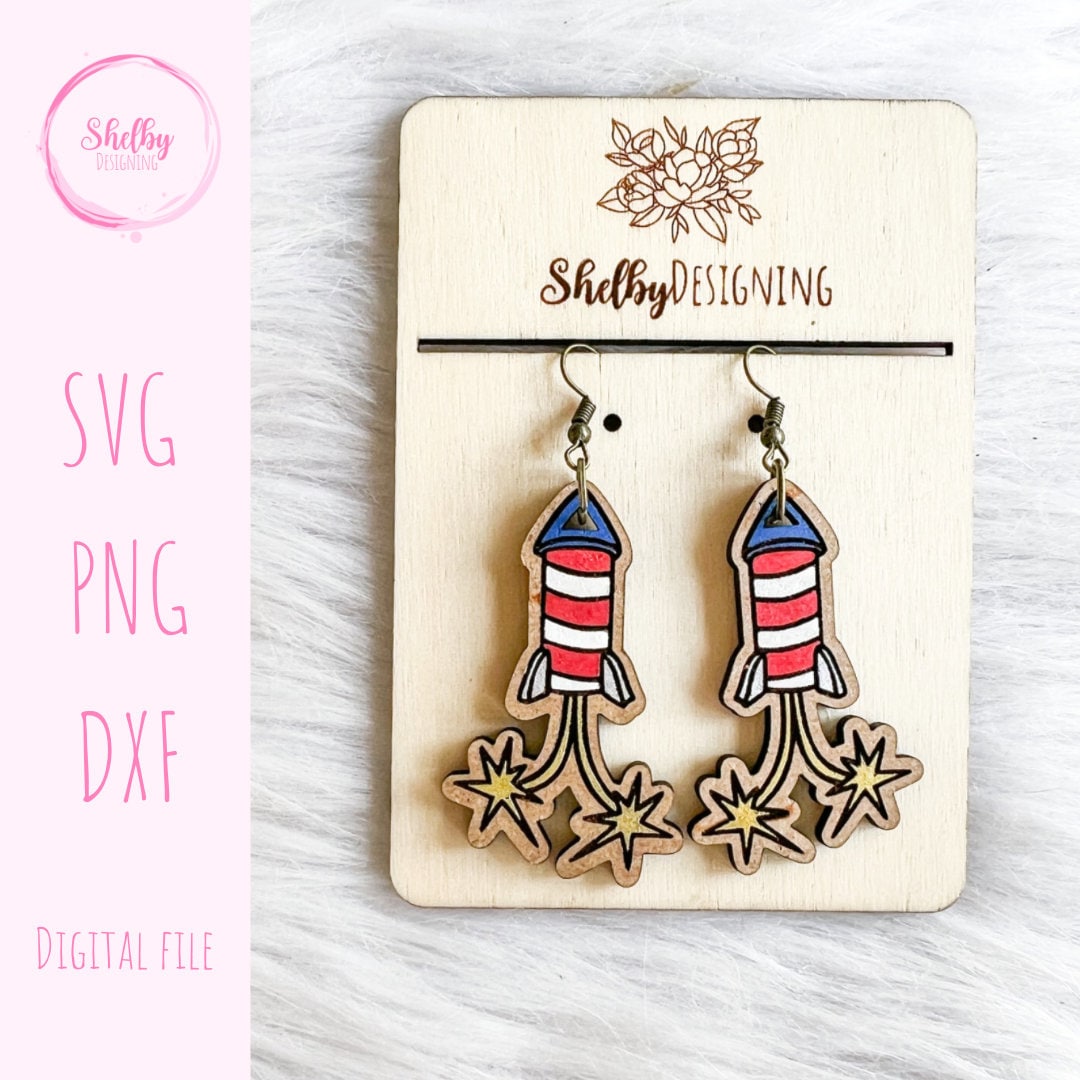 Firecracker Dangle Earrings SVG